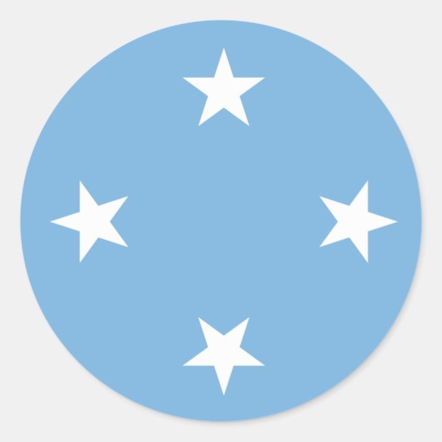 Federated Staaten of Micronesia Flags Sticker (Vorderseite)