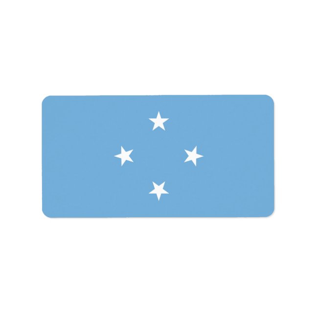 Federated States of Micronesia flag Adressaufkleber (Vorne)