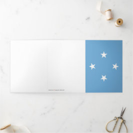 Federated States of Micronesia flag Dreifach Gefaltete Karte