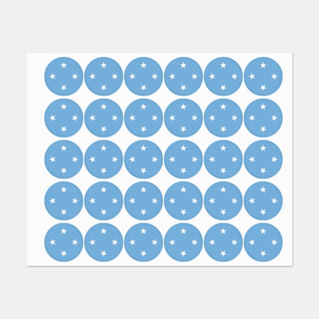 Federated States of Micronesia flag Etiketten (Blatt)