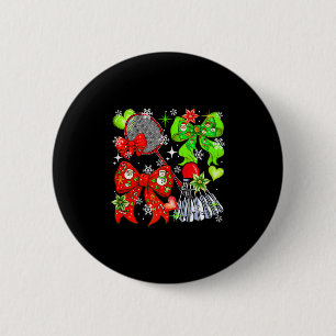 Federball-Ausrüstung Weihnachten Spieler Team Bunt Button