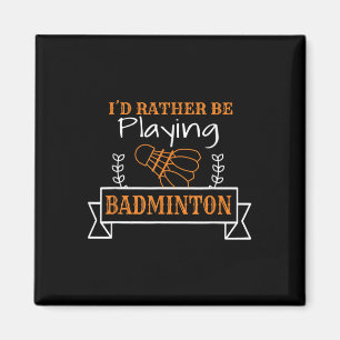 Federball-Grafik für einen Badminton-Spieler, schl Magnet