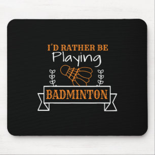 Federball-Grafik für einen Badminton-Spieler, schl Mousepad