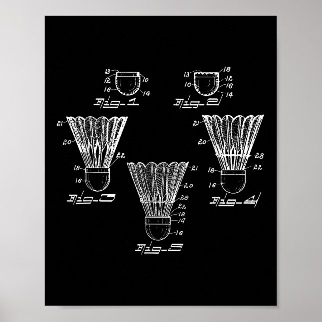 Federball-Patent-Blueprint  Poster (Vorne)