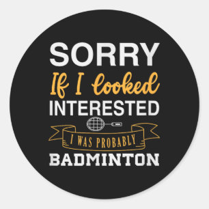 Federball Schläger Badminton Spieler 0 Runder Aufkleber