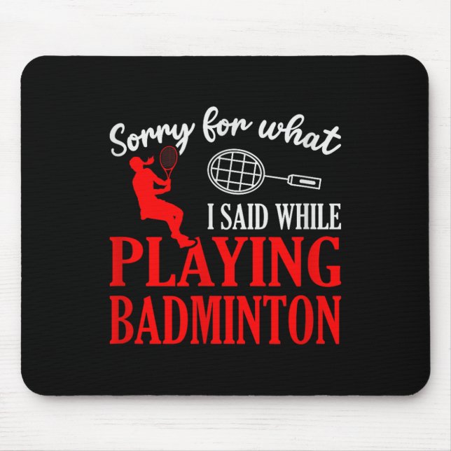 Federball Schläger Badminton Spieler 1  Mousepad (Vorne)