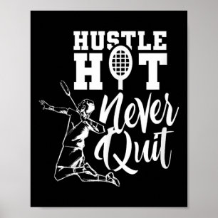 Federball Sport Spieler Shuttlecock Liebhaber Poster