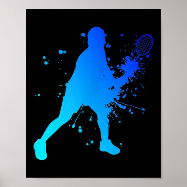 Federball Squash Badminton Spieler  Poster (Vorne)