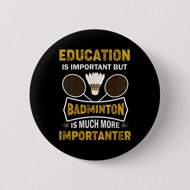Federballspieler Shuttlecock Badmintonliebhaber Button (Vorderseite)