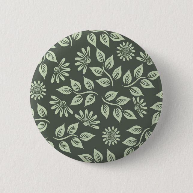 Federblumenmuster Button (Vorderseite)