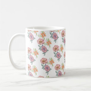 Federblumenmuster Kaffeetasse