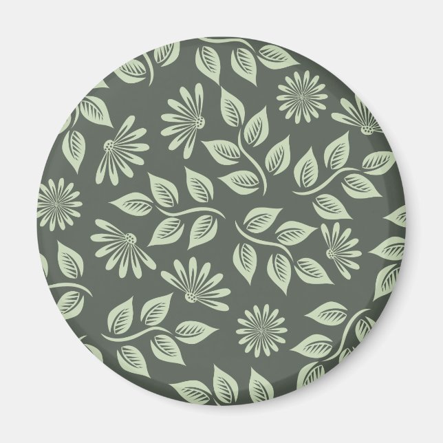 Federblumenmuster Magnet (Vorne)