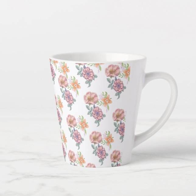 Federblumenmuster Milchtasse (Rechts)