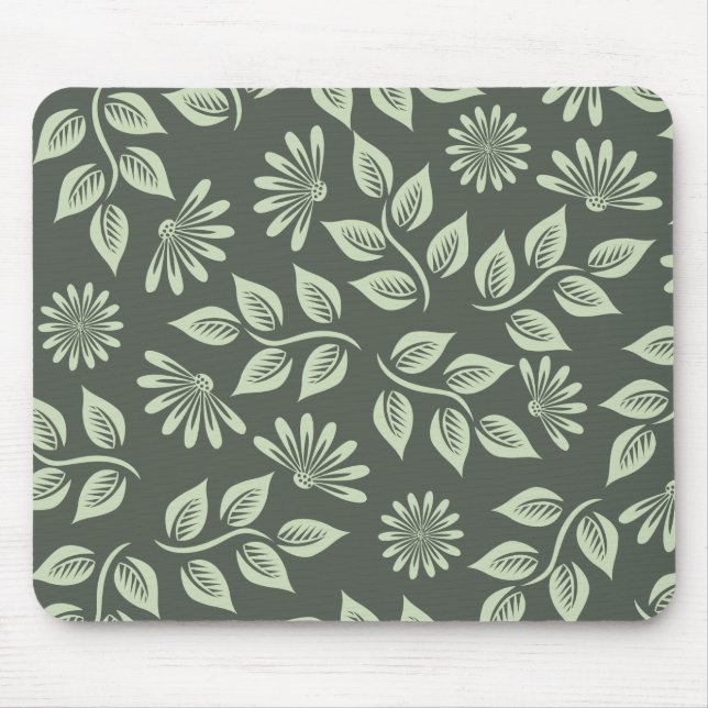 Federblumenmuster Mousepad (Vorne)