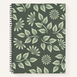 Federblumenmuster Notizbuch