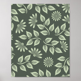 Federblumenmuster Poster