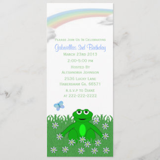 Federbogen: Frog Birthday Party Einladungen