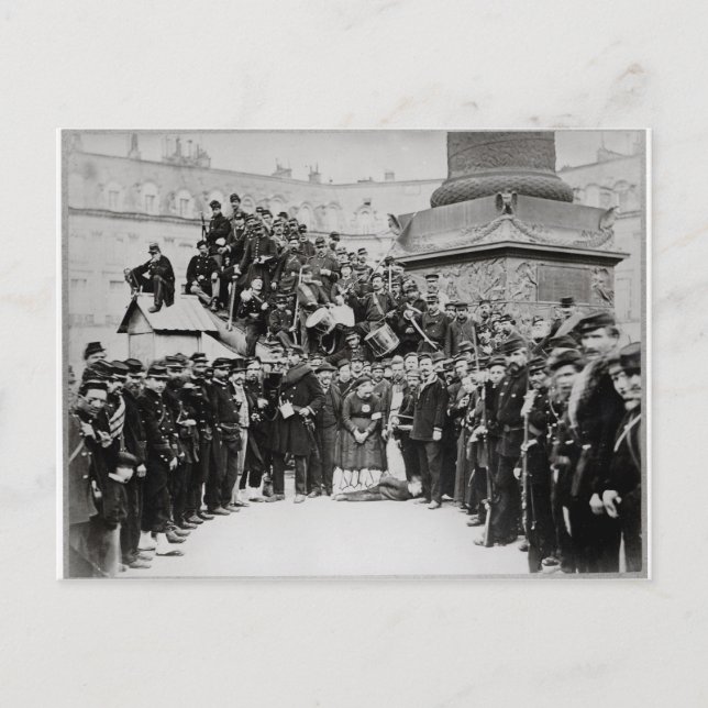 Federes vor der Vendomsäule Postkarte (Vorderseite)