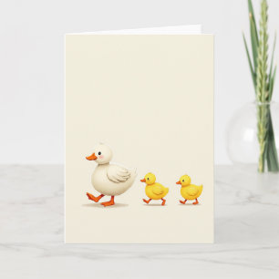 Federfamilie Süße Karte