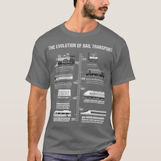 Federführmodell der Funny Railway Locomotive T-Shirt (Vorderseite)
