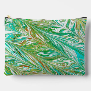 „Federgestaltetes grünes Design“ Kosmetik-Accessoi Zubehörtasche