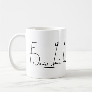 Federico García Lorca Unterzeichnung Kaffeetasse