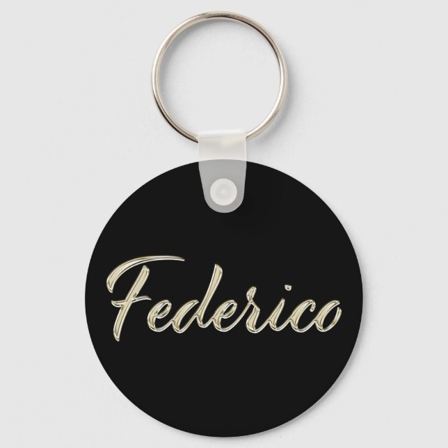 Federico whitegold Button Schlüsselanhänger (Vorderseite)
