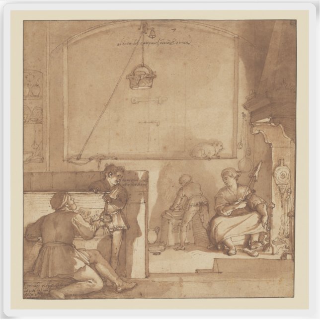 Federico Zuccaro: Das frühe Leben von Taddeo Zucca Aufkleber (Vorderseite)