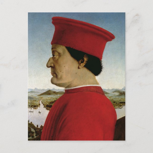 Federigo da Montefeltro  Duke of Urbino, c.1465 Postkarte (Vorderseite)