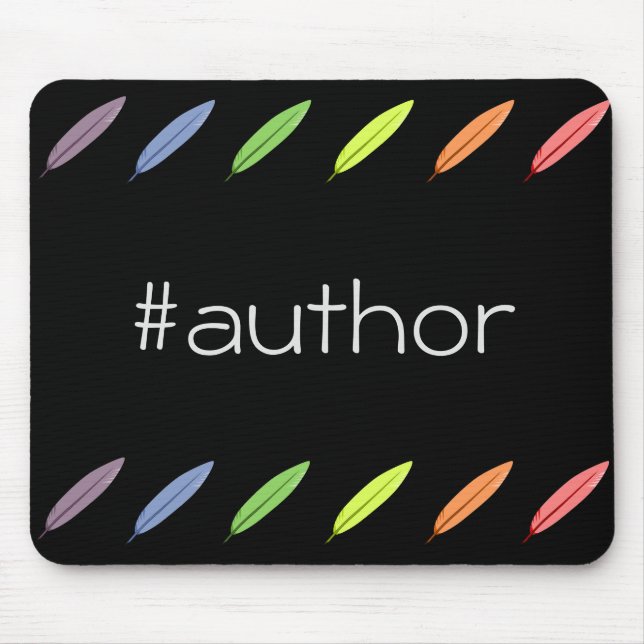 Federkiele und Autor hashtag Mousepad (Vorne)