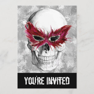 Federmaske Einladung