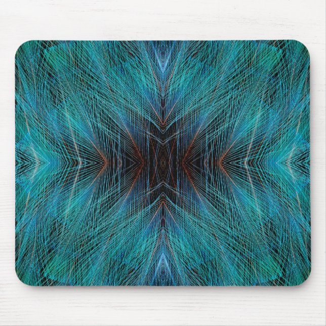Federmuster des Paradies-Fraktals Mousepad (Vorne)