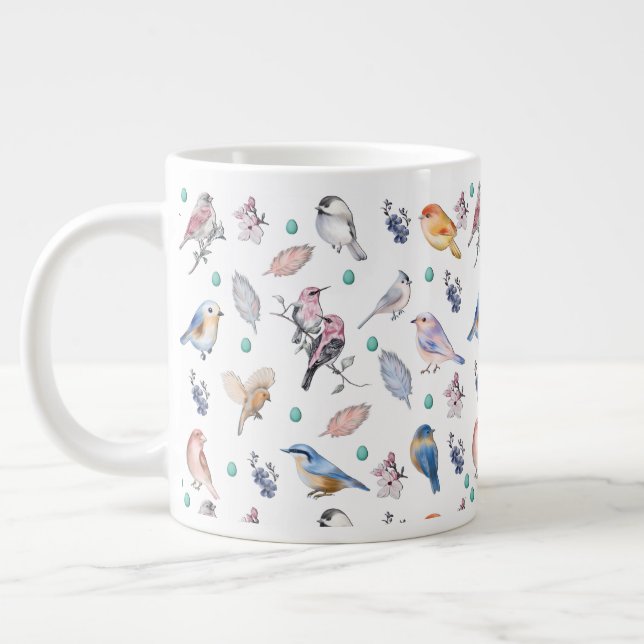 Federmuster Jumbo-Tasse (Links)