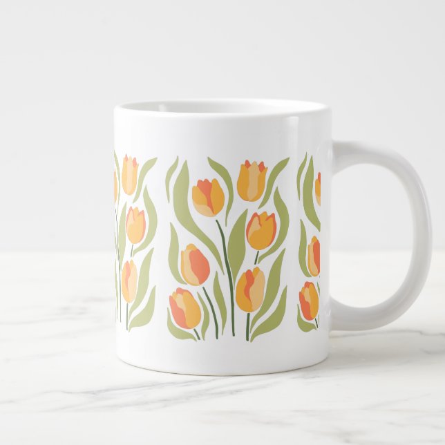 Federmuster Jumbo-Tasse (Rechts)