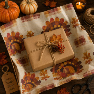 Federn des Herbstes Seidenpapier