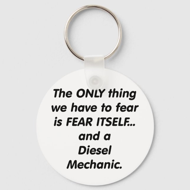 Federn-Dieselmechaniker Schlüsselanhänger (Vorderseite)