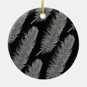 Federn Keramik Ornament