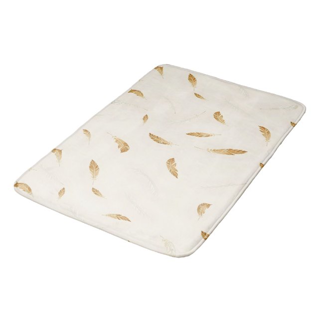 Federn Luxus Moderne Boho-Kollektion Badematte (Schrägansicht)