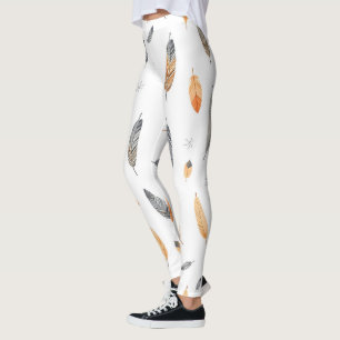 Federn Luxus-Trendy-Boho-Kollektion Leggings