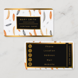 Federn Luxus-Trendy-Boho-Kollektion Visitenkarte