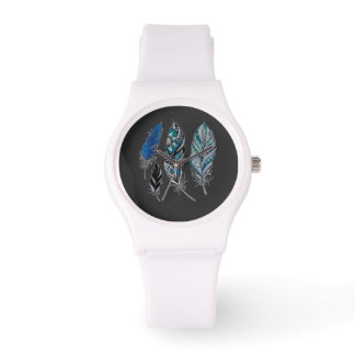 Federn und Farben tanzen Armbanduhr
