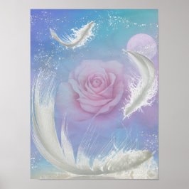 Federn und Rose Poster