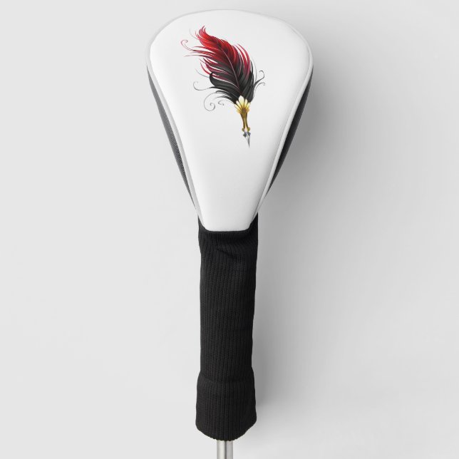 Federnstift mit Goldnippe Golf Headcover (Vorderseite)