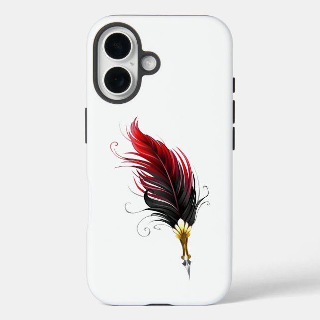 Federnstift mit Goldnippe iPhone 16 Hülle (Rückseite)