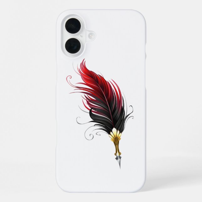 Federnstift mit Goldnippe iPhone 16 Plus Hülle (Rückseite)
