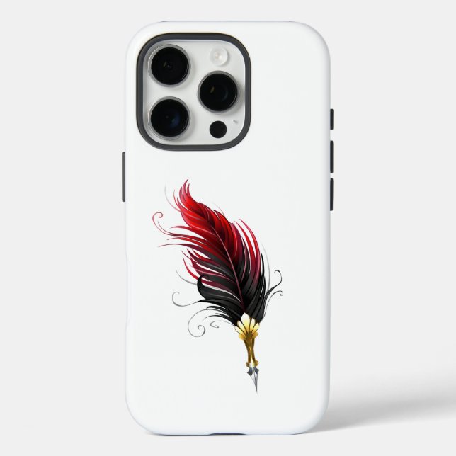 Federnstift mit Goldnippe iPhone 16 Pro Hülle (Rückseite)