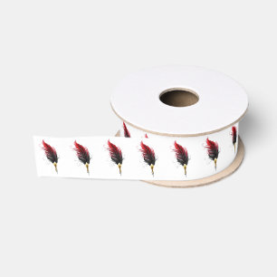 Federnstift mit Goldnippe Ripsband
