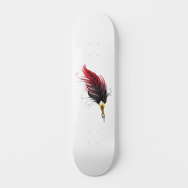 Federnstift mit Goldnippe Skateboard (Vorderseite)