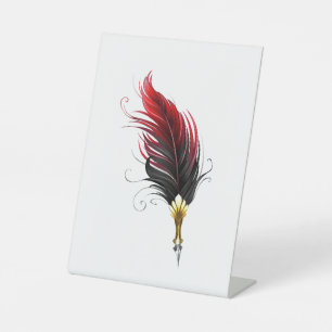 Federnstift mit Goldnippe Sockelschild