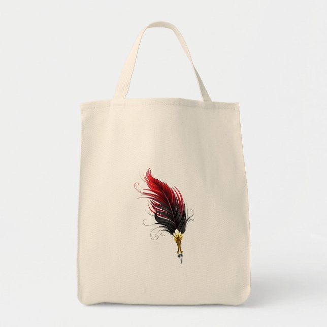 Federnstift mit Goldnippe Tragetasche (Vorne)